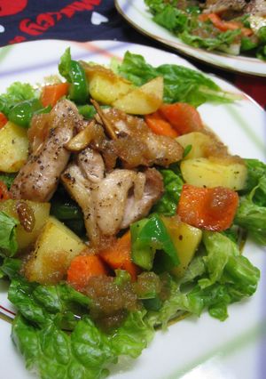 ♪鶏肉と野菜のオニオンソースかけ♪-レシピのメイン写真