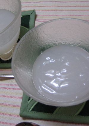 梅シロップ活用♪簡単くずもち風☆-レシピのメイン写真