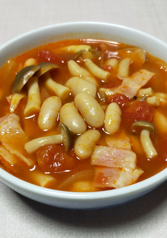 白いんげん豆の簡単おいしいトマトスープ-レシピのメイン写真