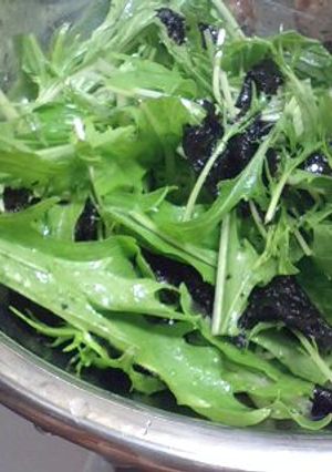 水菜の韓国のり風味サラダ-レシピのメイン写真