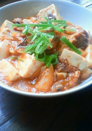ご飯がススム♪さば缶ピリ辛豆腐-レシピのメイン写真