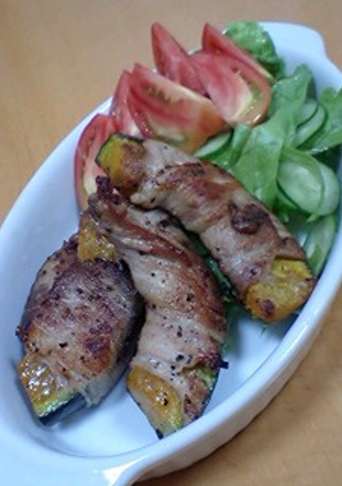 かぼちゃの肉巻き-レシピのメイン写真