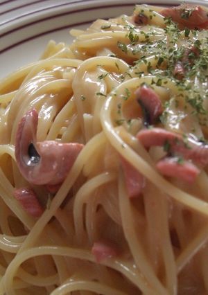 旦那大好き♡簡単塩辛クリームパスタ♡-レシピのメイン写真