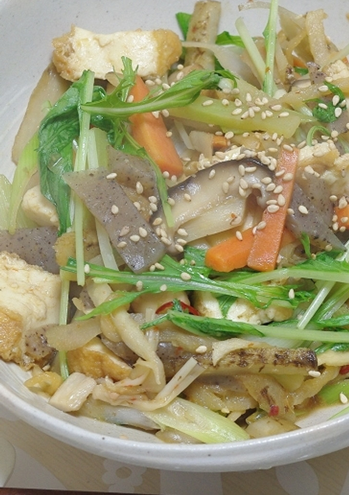 厚揚げと、ごぼうの味噌きんぴら風☆-レシピのメイン写真