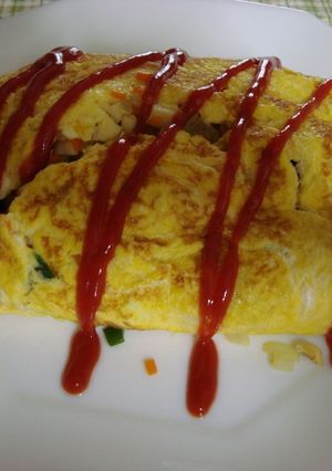 高野豆腐でぽんぽこオムレツ-レシピのメイン写真