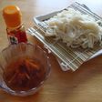 夏の昼ご飯♬鶏とキノコのピリ辛つけ麺