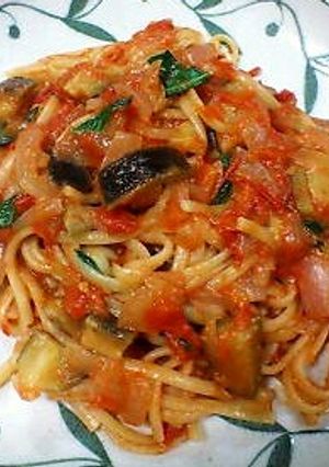 トマト消費！　完熟トマトとバジルのパスタ-レシピのメイン写真