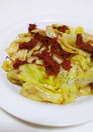 包丁要らず♪キャベツとコンビーフ炒め-レシピのメイン写真