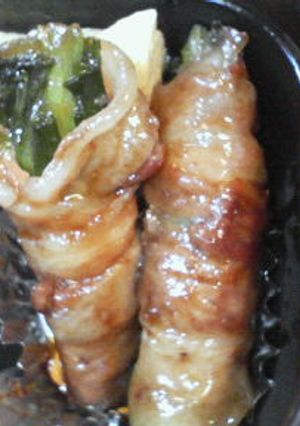 弁当に豚バラのネギ巻き☆すっぱ照り焼き-レシピのメイン写真