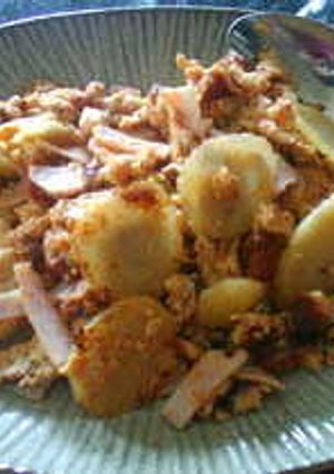 創作料理!?++タコじゃが卵炒め++-レシピのメイン写真