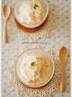 超簡単!混ぜるだけ♥びわアイスクリーム-レシピのメイン写真