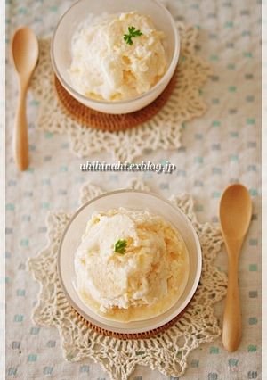 超簡単！混ぜるだけ♥びわアイスクリーム-レシピのメイン写真
