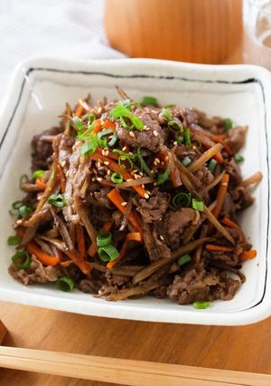 牛肉とごぼうのきんぴら風炒め☆ご飯が進む甘辛味！-レシピのメイン写真
