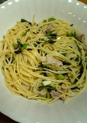 からし菜パスタ-レシピのメイン写真