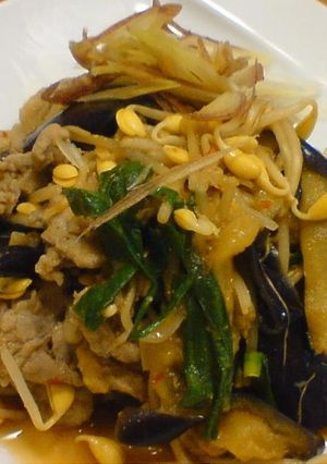 電子レンジで☆なすと豚の味噌炒め-レシピのメイン写真