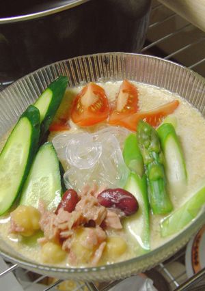 シーチキンと夏野菜の冷たいスープ春雨-レシピのメイン写真