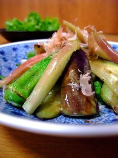 【夏野菜】オクラと茄子の昆布茶炒め-レシピのメイン写真