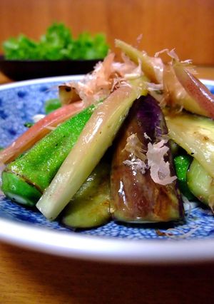 【夏野菜】オクラと茄子の昆布茶炒め-レシピのメイン写真