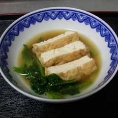 รูปของ おいしい！厚揚げとほうれん草の煮物