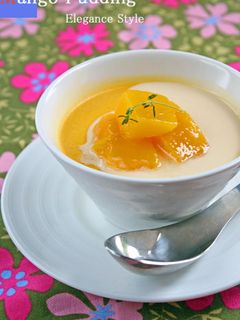 ジュースとアイスで作る「マンゴープリン」-レシピのメイン写真