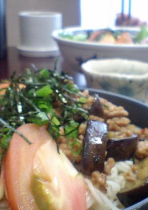 肉味噌冷し温麺-レシピのメイン写真
