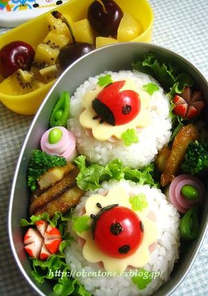 キャラ弁♪プチトマト de てんとう虫♪-レシピのメイン写真