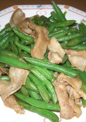 豚バラ肉といんげんの生姜醤油炒め-レシピのメイン写真