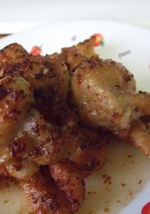 鶏皮粒マスタード炒め-レシピのメイン写真