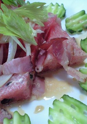 スイカとベーコン　きゅうりのサラダ-レシピのメイン写真