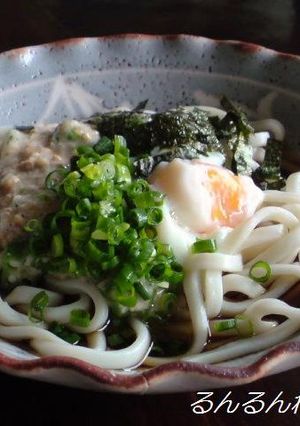 ねばとろ三兄弟のぶっかけうどん　on玉♪-レシピのメイン写真