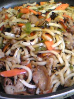 顆粒ダシで焼きうどん-レシピのメイン写真