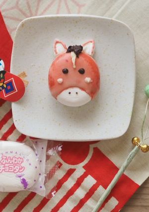午年のチョコマシュマロデコ-レシピのメイン写真