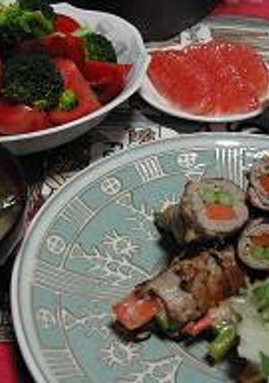 豚肉の野菜巻き巻きのおろしポン酢かけ-レシピのメイン写真