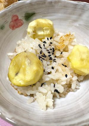 栗の炊き込みご飯栗ごおこわ2合分-レシピのメイン写真