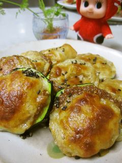 ズッキーニのゴマ味噌チーズ焼き♥-レシピのメイン写真
