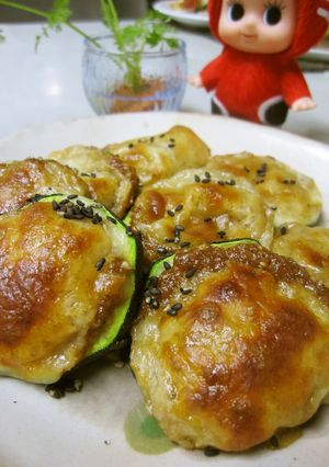ズッキーニのゴマ味噌チーズ焼き♥-レシピのメイン写真