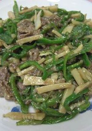 電子レンジで簡単♪牛肉とピーマン炒め♡-レシピのメイン写真
