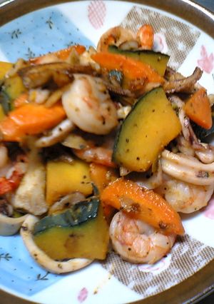 えびといかの根菜炒め-レシピのメイン写真