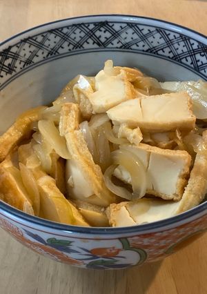 ヘルシー!レンジで簡単厚揚げの生姜焼き-レシピのメイン写真