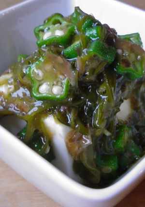 豆腐のおくらめかぶあん-レシピのメイン写真