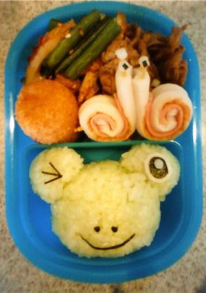 梅雨空にかわいい♪カエル弁当～キャラ弁-レシピのメイン写真