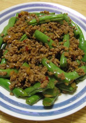 さやいんげんと豚ひき肉のピリ辛香味炒め-レシピのメイン写真