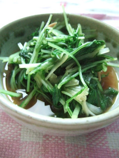 サラダの残りが変身!水菜の和風ツナ煮-レシピのメイン写真