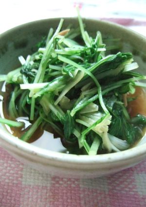 サラダの残りが変身！水菜の和風ツナ煮-レシピのメイン写真
