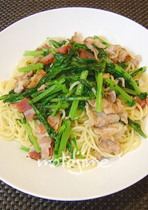 葉大根と豚肉のパスタ◆ニョクマム風味-レシピのメイン写真