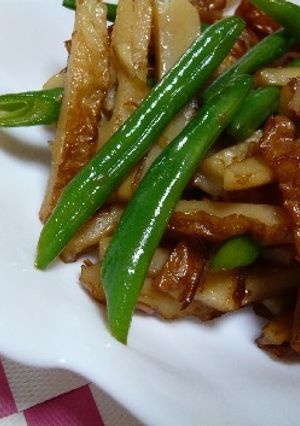 ちくわといんげんのにんにく醤油炒め-レシピのメイン写真