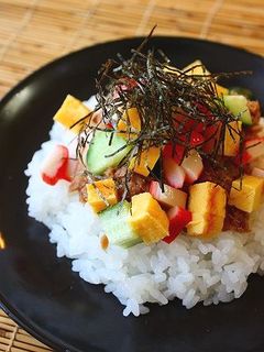 簡単なのに豪華♪ カラフル寿司-レシピのメイン写真