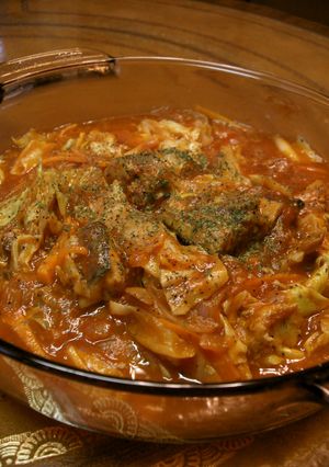 サバ缶とキャベツのトマトソース煮-レシピのメイン写真