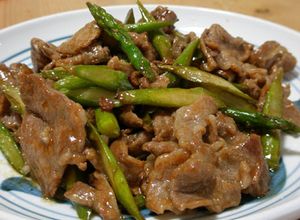 豚こまアスパラポン酢炒め　お弁当のおかず-レシピのメイン写真