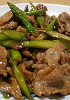 豚こまアスパラポン酢炒め　お弁当のおかず-レシピのメイン写真